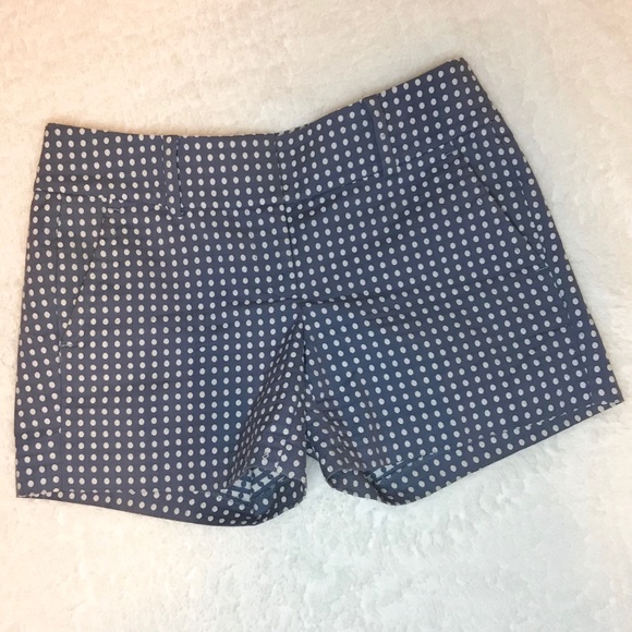 Ann Taylor Pants - Ann Taylor Blue and White Polka Dot Shorts